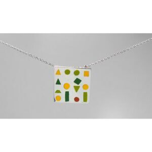 Minx Jewelry Stained Glass Necklace 925 Sterling Silver NEW